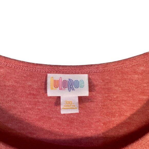 LuLaRoe Womens Size 3XL Light Red High-Low Hem T-Shirt 3XL - Picture 2 of 6